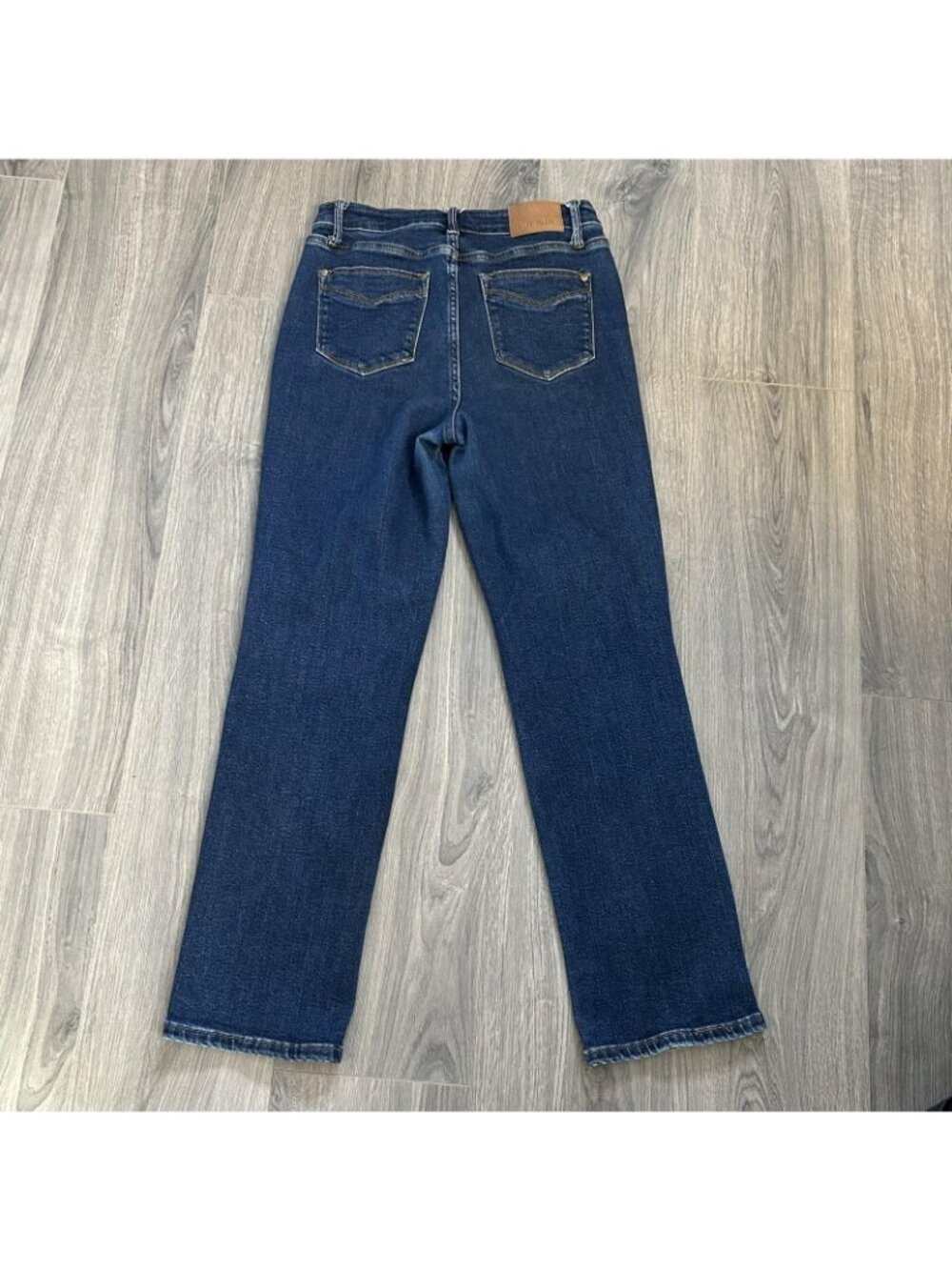 Judy Blue Straight Jeans Womens 9/29 Dark Wash Tummy Control Stretch Denim 88575 - Picture 2 of 13